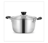 Stainless Steel Double Bottom Soup Pot Set 1.5L4L NonMagnetic MultiPurpose Cookware NonStick Cooking Pans 24cm & 26cm for Versatile Kitchen Use