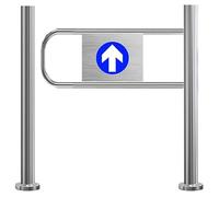 Stainless Steel Double Door Security Push Gate - Spring-Loaded Entry/Exit Device, Ideal for High Traffic Areas Like Stores and Libraries