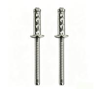 Stainless Steel Double Drum Blind Rivets, 100 Pieces 6.4mm Pop Rivets for Truck Body, Bus Manufacturing, Farm Equipment, Heavy Duty Fabrication(6.4x13mm)