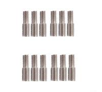 Stainless Steel Double-Ended Screw Adapter, 3/6/12 pcs, 7 mm to 6 mm Thread Reducer, for 1/4-20 & 5/16-24 Bolts, Burm-Free Aluminum-Alloy Oxidized, Bicycle Pannier Mounting(12PCS)