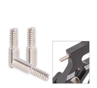 Stainless Steel Double Ended Screw Adapter 7mm to 6mm Thread Reducer Conversion Bolt 1/4-20 and 5/16-24 Bicycle Accessory 3/6/12pcs Silver Oxidised Finish(3PCS)