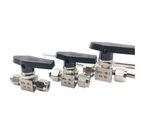 Stainless Steel Double Ferrule Ball Valve 6mm 8mm 10mm 1/8" 1/4" 3/8" Straight-Through Switching Valve(304,16MM)