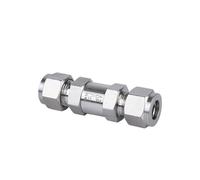 Stainless Steel Double Ferrule One Way Non Check Valve 3mm 6mm 8mm 10mm Gas-Liquid Pipeline Instrument Check Valve(8mm)