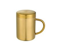 Stainless Steel Double-layer Coffee Cup With Handle For Milk Water, Suitable For Home Office Camping, Stylish Designed Multifunctional Travel(A2,200ml)