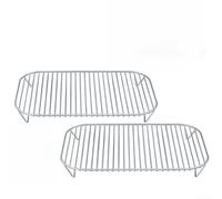 Stainless Steel Double Layer Grill Rack for Outdoor BBQ Foldable Cooking Grate for OG700 OG701 Silver Finish Mesh(2-pack)