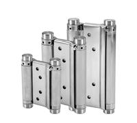 Stainless Steel Double Open Spring Hinge Double-sided Door Automatic Self Closing Two Way Free Fence Dedicated(4Inch 1Pcs)