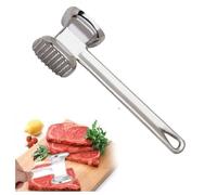Stainless Steel Double Side Meat Tenderizer Spiked Flat Hammer Aluminum Alloy Meat Tenderizer Hammer Metal Mallet for Steak Chicken Vegetables Chef Cooking Lover (1 PCS)