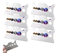 Stainless Steel Double-Sided Bolt Gauge Card,Bolt Gauge Sizing Tool,Metric and Imperial Thread Measurement,Multifunctional Screw Measuring Ruler,Nut Stainless Steel Checker(6pcs)