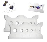 Stainless Steel Double-Sided Bolt Gauge Card, Metric & SAE Thread Checker with ±0.0005 Accuracy, Portable Bolt Size-It Gauge & Screw Identifier, Keychain Tool for Machinists, Engineers(2pcs)