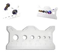 Stainless Steel Double-Sided Bolt Gauge Card, Metric & SAE Thread Checker with ±0.0005 Accuracy, Portable Bolt Size-It Gauge & Screw Identifier, Keychain Tool for Machinists, Engineers(1pc)