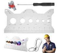 Stainless Steel Double-Sided Bolt Gauge Card, Portable Highly Precise Bolt Size-It Gauge, Pocket-Sized Pitch Size Measurement Tool, Compact Metric Thread Checker Size Finder with Clear Scale