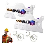 Stainless Steel Double-Sided Bolt Gauge Card - The Ultimate Pocket-Sized Tool, Portable Highly Precise Bolt Size-It Gauge, Metric Thread Checker Size Finder for Machinists and Engineers(2pcs)