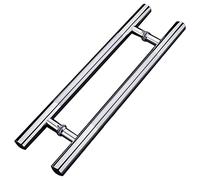 Stainless Steel Double-Sided Push-Pull Door Handle for Modern Sliding and Barn Doors - Brushed Finish