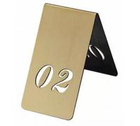 Stainless Steel Double-Sided Table Number Signs, Stackable Table Numbers for Weddings, Restaurants, Table Decor(70-80)
