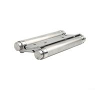 Stainless Steel Double Spring Hinge Automatic Closing Adjustable Bearing for Two Way Door Operation Wear Resistant Silver Fits Doors 5 6 8 Inch Bar(6inch)