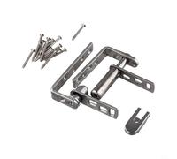 Stainless Steel Double Swinging Saloon Door Hinges Set with Self-Returning Spring, Heavy Duty Hardware for Cafe, Bar, and Gate Doors, Silver Finish,(M)