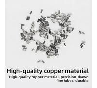 Stainless Steel Double Tube Fishing Clip with Fixed Hook for Consistent Line Positioning and Smooth Threading Across 0.8mm to 2.8mm Diameter Lines (Inner bore0.8mm50pcs)