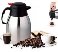 Stainless Steel Double Wall Insulated Push Button Vacuum Jug Coffee Pot Thermal Flask Airpot Dispenser Hot Cold Tea Travel Bottles (1.5 L)