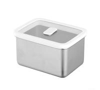 Stainless Steel Dough Fermentation Bin with Visual Inspection Lid and Gas Escape Port for Predictable Sourdough and Brioche Results (650ml)