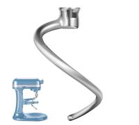 Stainless Steel Dough Hook Replacement for KitchenAid 7 QT Bowl-Lift Stand Mixers, Stainless Steel Spiral Dough Hook Attachment for Kitchen aid Attachment Parts, Dishwasher Safe
