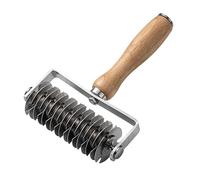 Stainless Steel Dough Lattice Roller Cutter with Wooden Handle - Pastry Crimper Baking Tool for Puff Pastry, Pie Crust, Strudel, Bread, Tart & Pâtisserie Baking Tool