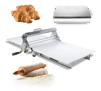 Stainless Steel Dough Machine, Folding Dough Sheeter with Sheeter Board, Manual Dough Roller Machine, Thickness 0-25mm Adjustable, For Making Egg Tart Crust, Croissant, Puff Pastry, Cake Type300