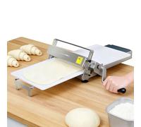 Stainless Steel Dough Rolling Mill, Manual Pastry Roller, Adjustable Thickness 0-25mm, Ideal for Puff Pastry, Croissants, Pizza, Professional Bakeries 60x30cm