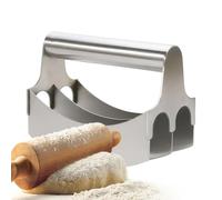 Stainless Steel Dough Scraper, Robust Mixing and Baking Tool, Biscuit Cutter for Homemade Pastries, for Hobby Bakers for Bread Baking and Preparing Biscuits, Cake with Flour Butter in the