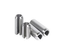 Stainless Steel Dowel 50 Pcs 304 Stainless Steel Elastic Cotter Cylindrical Positioning Tension Dowel Roll Spring Pin(50pcs M1.5,6mm)