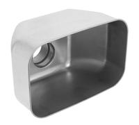 Stainless Steel Downspout Diverter Adapter 9.7cm Hole Silver | 304 Grade Build, Corrosion Resistant Finish, for Drainage Systems and Rain Barrels with Inlet