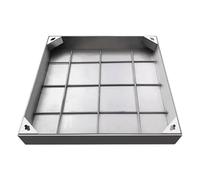 Stainless Steel Drain Cover & e Invisible Sewer Access Lid F-Mounted Square Septic Tank Cover with Base Plate & Heavy-Du Design for Long-Lasting Use