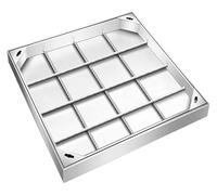 Stainless Steel Drain Cover & Frame Invisible Sewer Lid t Square Inspection Cover Septic Tank Access Hatch Heavy Duty Waterproof Drain Protector