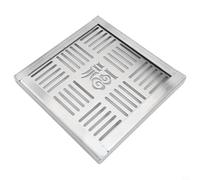 Stainless Steel Drain Cover with Frame, Heavy Duty Outdoor Channel Grate for Driveway Garden Patio, Anti Slip Square Sewer Cover Grid for Rainwater Gully and Floor(200 * 200 * 20 * 2mm)