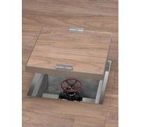 Stainless Steel Drain Cover with Integrated FrameBuiltin Handle for Easy Access Invisible Design for Walkways Paths and Driveways (500x500x50 mm)