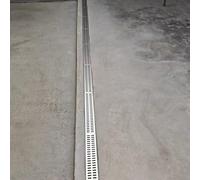 Stainless Steel Drain Grate Channel Drain -Drainage Trench for Driveways Sidewalks & Roads Heavy-Duty Resin Storm Water Management Solution