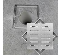 Stainless Steel Drain Grate Covers for 600x600mm Channel Drain Lids for Sewa Pavement & Yard - Ideal for Kitchen & Bathroom Residential/Commercial Use