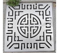 Stainless Steel Drain Grate with Base Cover - Durable Garden Rainwater Drainage Grate for Catch Basins & Outdoor Water Management Solutions