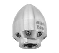 Stainless Steel Drain Jetter Nozzle High Pressure Washer Pipe Cleaner Attachment with Multiple Spray Holes for Cleaning Sewer Drains Garden Hoses G1/2 inch Thread(C)
