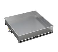 Stainless Steel Drain Pan with Drain Valve, Drip Pan for Oil Drum, Leakproof Containment Tray, Washing Machine Water Tray Raised Base(65x65x20cm)