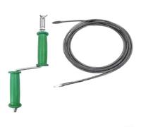 Stainless Steel Drain Snake with Hand Crank, 5M Flexible Spring Pipe Cleaner for Toilet Sink Kitchen Unclogging, Green(5)