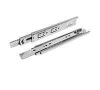 Stainless Steel Drawer Slide Rail, Stainless Buffer Drawer Slider Silent Three-Section Guide Rail 3 Folds Full Extension Bearing Heavy Duty(20inch)