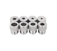 Stainless Steel Drill Bushings Set 8Pcs 3-10mm M14x1.5 Threads Secure Grip for Industrial Drilling Stainless Steel Drill Bushings Set
