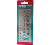 Stainless Steel Drill Gauge for Metric Drill Bits, 1.5-12 mm Size Range with Fractional & Decimal Markings, Heavy-Duty Silver Gauge