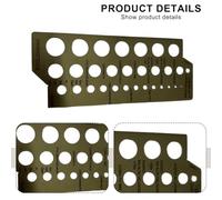 Stainless Steel Drill Gauge Ruler for Metric & Imperial Drill Bits - 30-Hole Measurement Tool with 1/16" to 1/2" Sizes (1/64" Increments), 135°/