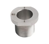 Stainless Steel Drill Sleeve Bushing 8mm 15mm M20 Dowelling Jig Wood Drilling Guide Hole Locator Tool for Precise Punching and Anti-Drift Stability in Woodworking(15mm)