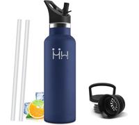 Stainless Steel Drinking Bottle, 500 ml, BPA-Free, Children's Drinking Bottle, Leak-Proof Insulated Flask, Double-Walled, Water Bottle with Straw, 18/8 Stainless Steel, Thermos Flask, Suitable for