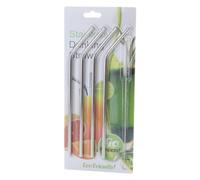 Stainless Steel Drinking Straws, Metal Straws with Cleaning Brush for Milkshakes, Party Accessories for Barbecues, Picnics, Parties, Camping, Fishing, Outdoor