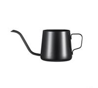 Stainless Steel Drip Coffee Kettle Featuring Elongated Spout and Balanced Handle for Steady Pouring in Manual Brewing Processes (black 250ml)
