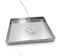 Stainless Steel Drip Tray 304 Versatile Oil Drain Pan For Garage Condensate Drainage Tray For Air Conditioner & Washing Machine Floor Tray Multiple Sizes With 2/5cm Rim(60 * 60 * 5cm)