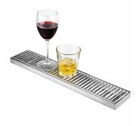 Stainless Steel Drip Tray 50cm x 10cm - Long Bar Drip Tray with Removable Insert for Beer Taps, Home Bars & Cocktail Stations